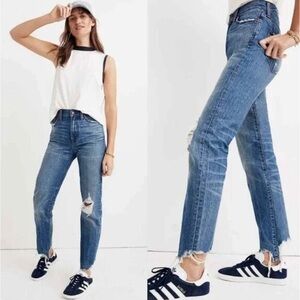 MADEWELL The Perfect Summer Jean Distressed Denim High Waisted Jeans